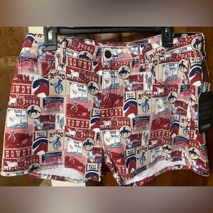 Rock & Roll Cowgirl Red and Blue Jean Shorts